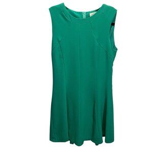 TEA & CUP LOS ANGELES S Green Fit and Flare Sleeveless Mini Dress
